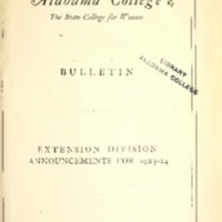 Alabama College Bulletin ( 1923-1924)